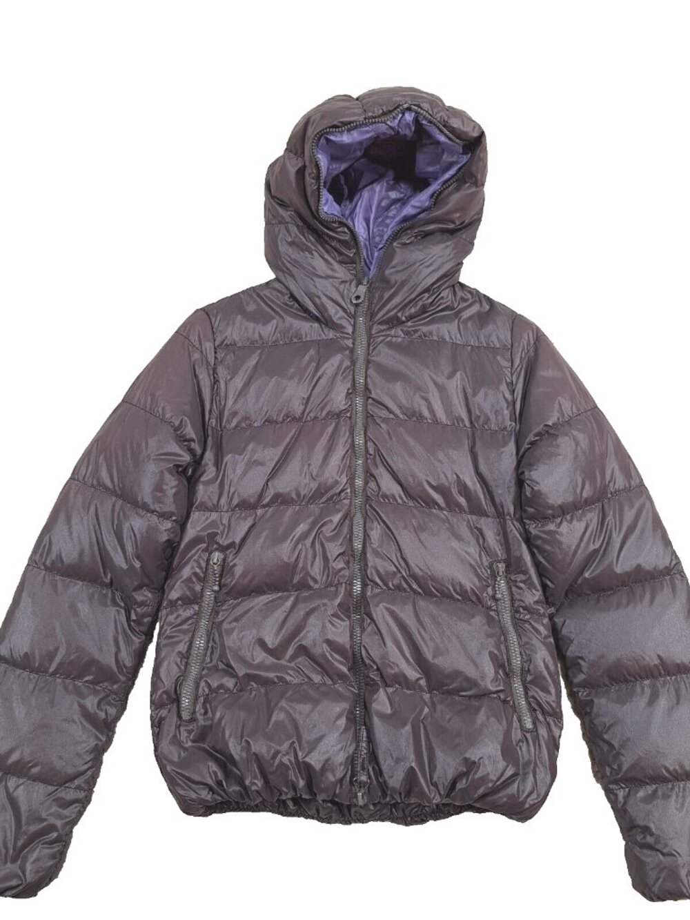 Duvetica Pure Goose Down Women's Jacket, Full Zip, Hooded, Packable. Sz 40.